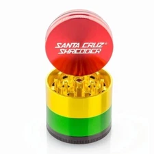 Santa Cruz Shredder RASTA Medium 4 Piece Grinder, Authentic Shredder - NEW