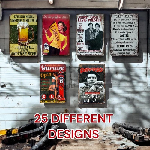 Vintage Retro Metal Tin Sign Bar Pub Garage Man Cave Shed Room Wall Decor AU