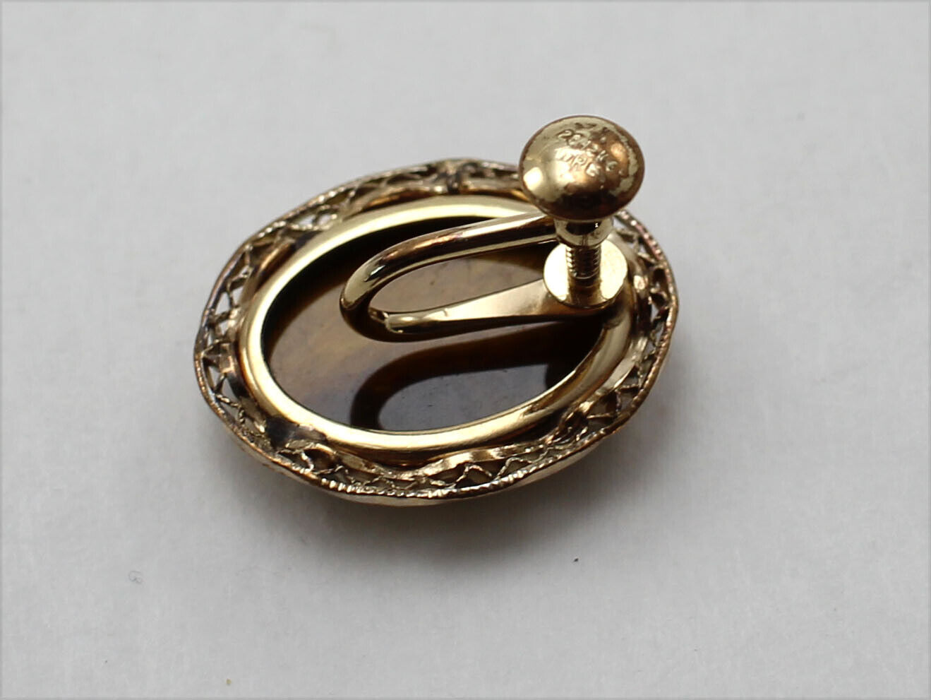 Vintage 1/20 12K Gold Filled GF Signed WRE Earrin… - image 4