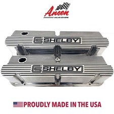 Ford Small Block 351w Pentroof Cs Shelby Polished Valve Covers - Finned