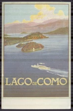 LAGO DI COMO, METLICOVITZ?, CART.F.P.N.V. ED. ALFIERI E LAROUX PERFETTA