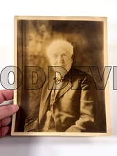 1920's Original Portrait Photo Thomas Edison inventor sepia 