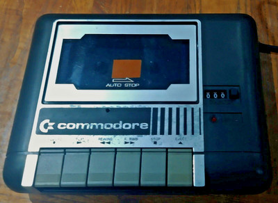 Schwarzes Vintage 80er Jahre Commodore Datasette 1531 + Originalkarton ungetestet