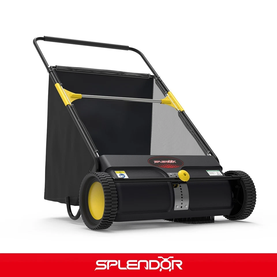 SPLENDOR LS-650A2 26-Inch Walk-Behind Push Lawn Sweeper, 26 Inches, Black - image 3 of 4