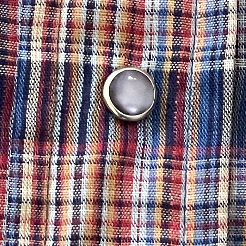 Levi's Shirt Mens XL Tapered Western Pearl Snap Red Blue Plaid Metallic 80's Vtg - Picture 18 of 19