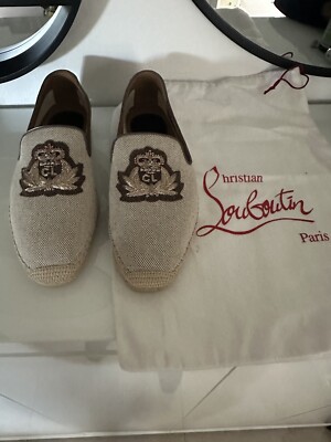 Christian Louboutin GR. 39  Espadrilles Nanou Orlato Beige Gold !! WIE NEU !!