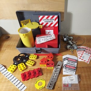 Lockout Tagout Safety Kit With Master Locks - carry box included