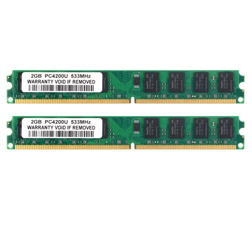 DDR2 4 GB RAM 2X 2GB 533MHz PC2-4200U 240PIN DIMM Desktop Memory For Intel CPU - Picture 4 of 10