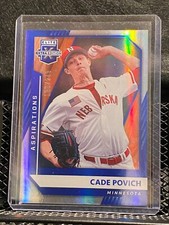 Cade Povich 2021 Elite Extra Aspirations Blue #'d/249 - #98 Twins