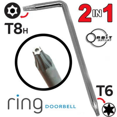 RING DOOR BELL 1 T6 SCREWDRIVER TORX TOOL KEY MAINTENANCE TOOL