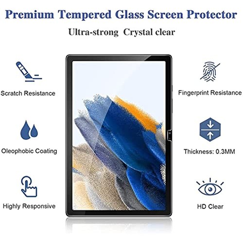 2Pcs Tempered Glass Screen Protector Samsung Tab A8 10.5 X200/X205 Anti Shatter - Picture 3 of 14
