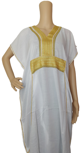 Moroccan Kaftan Cotton Blend Dress Casual Women Full Length House Dress One Size - Picture 48 of 88