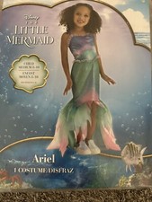 New The Little Mermaid Costume Dress Girls Medium 8-10 Ariel Halloween Shimmery