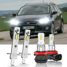For Ford Focus 2013 - 2018 4pcs H1 + H11 LED Headlight High Low Beam Bulbs 6000K