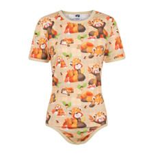 ODU Red Pandas Adult Diaper Cover / Bodysuit 