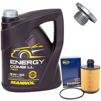 MotoröL Set 5W-30 5 Liter + ÖLfilter SH 4060 P + Schraube FüR Suzuki Swift IV