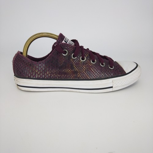 Converse Trainers UK6 Women's Chuck Taylor All Star Ox Leather Snake Print Skate - Picture 4 of 22