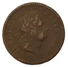 1724 Wood's Hibernia Half Penny Colonial Copper Coin