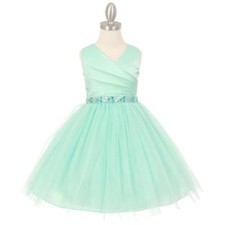 AQUA Size 14 Sleeveless Flower Girl Dress Formal Birthday Recital Bridesmaid