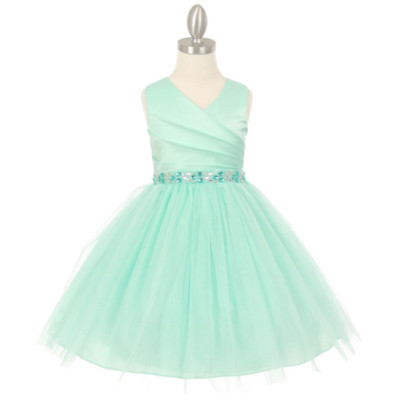 AQUA Size 14 Sleeveless Flower Girl Dress Formal Birthday Recital Bridesmaid  | eBay