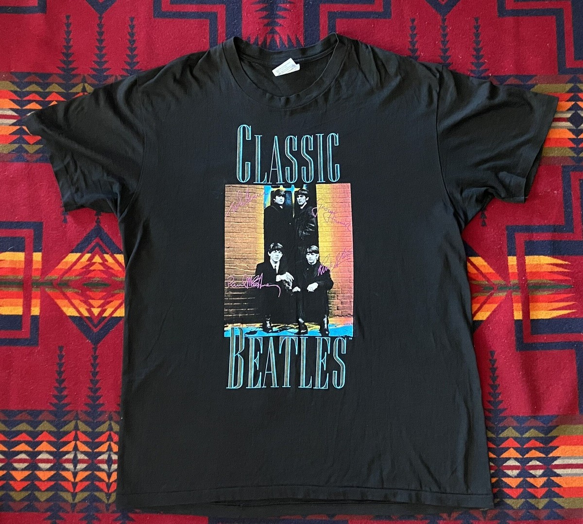 Vintage Beatles Tee Shirt 80's Era Single Stitch Hanes Made In USA