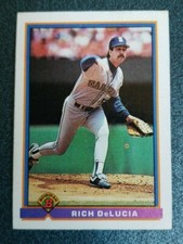 1991 Bowman Baseball #242 Rich DeLucia RC - Seattle Mariners 