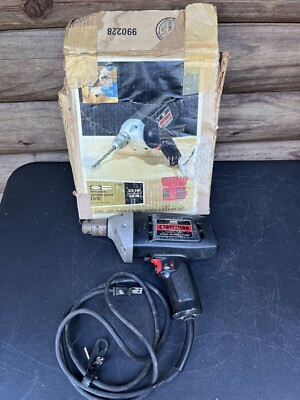 #ad #ad Vintage SEARS CRAFTSMAN Electric Drill 3 8quot; Reversible Variable Speed 910415 $25.97