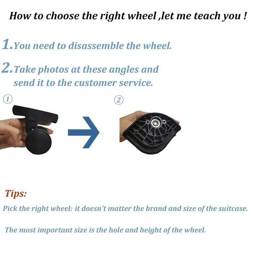 2 piezas de repuesto de rueda de equipaje para Samsonite equipaje rueda trolley americana - Imagen 3 de 59