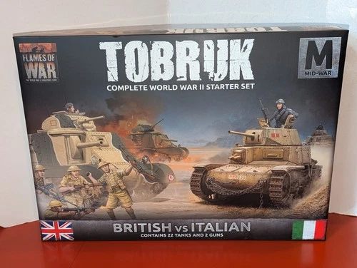Flames of War: Tobruk Starter Set - British vs. Italian Unassembled w/Manual