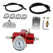 Efi Fuel Pressure Regulator Kit With Bypass Return 0-140psi Pressure Gauge Red