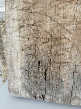 ANCIENNE PLANCHE A DECOUPER BOIS BILLOT BOUCHERIE CUISINE DECO CAMPAGNE