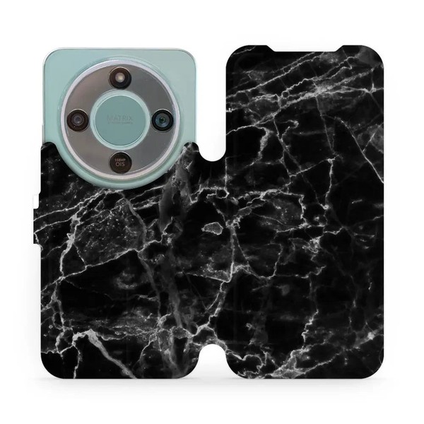 HandyhüLle Mit Klappe FüR Honor Magic8 Lite Mobiwear Case Flip Cover Schwarz-image