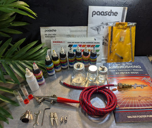 Vintage PAASHE TYPE H AIRBRUSH w EXTRAS ** One Owner (Moving Sale - All Must Go)