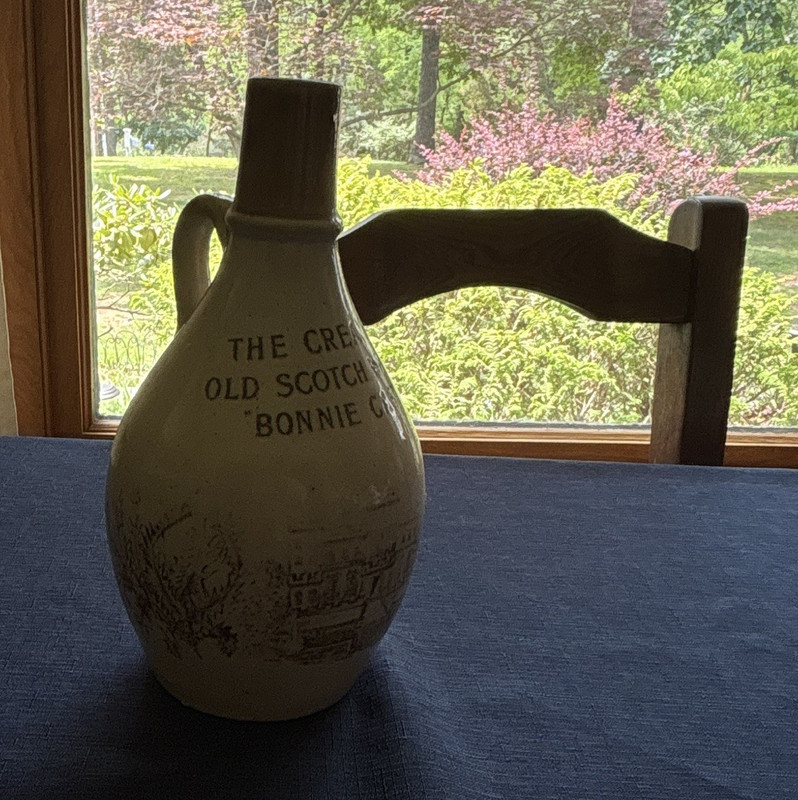 Bonnie Castle Scotch Whisky Stoneware Advertising Jug, Distillery, Beige/Brown