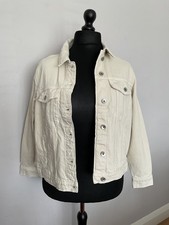 M&S New Women’s Spring/Summer Pure Cotton Cream Denim Jacket - Size 20