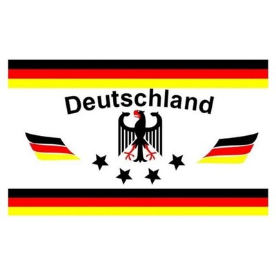 Fahne DEUTSCHLAND - Adler + 4 Sterne, 90x150 cm, WM 2026, **VERSAND GRATIS**