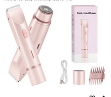 2-In-1 Electric Shaver Dual Head Bikini Trimmer For Women Wet  Dry Use Body