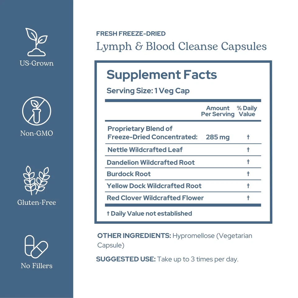 Hierba ecléctica limpieza de sangre linfática | Hierbas frescas liofilizadas, enteras, Nat... Foto 2 de 4
