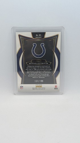 2024 Select Michael Pittman Jr White Concourse Shock Prizm /199 COLTS Color Matc - Picture 3 of 3