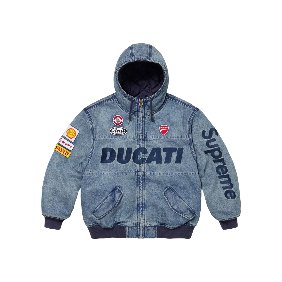 Veste de course à capuche Supreme x Ducati denim   24SS