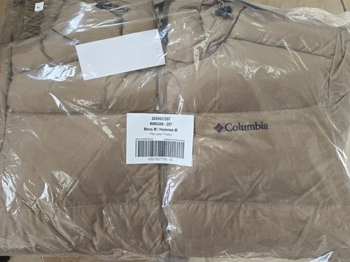 New Men's Columbia Pike Lake Brown Parka, Size Medium image 5