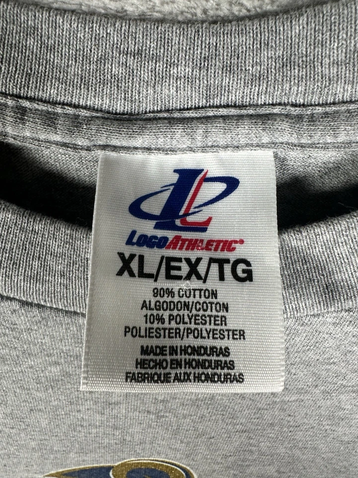 Camiseta deportiva vintage de fútbol americano de los St. Louis Rams de la NFL para hombre XL gris con logotipo Foto 4 de 4