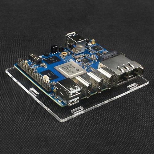 Acrylic Transparent Enclosure Case House With Cooling Fan For Orange Pi 5 Plus k - Afbeelding 8 van 14