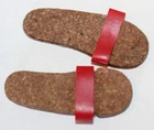 *VINTAGE 1961-62 KEN DOLL RED VINYL AND CORK SANDALS--EXCELLENT  3-19-11
