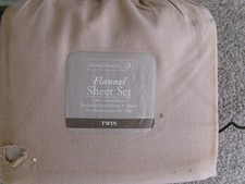 New Twin Size Sheet Set Tan Flannel 100 Cotton 1202