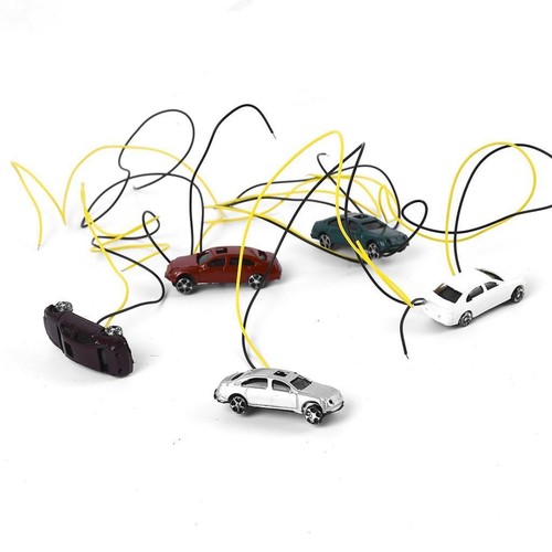 5 lotti di auto leggere in plastica scala N 1:150 per accessori da costruzione - Foto 2 di 7