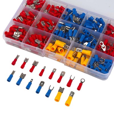 280PCS Assorted Crimp Spade Terminal Insulated Electrical Wire Connector Kit US