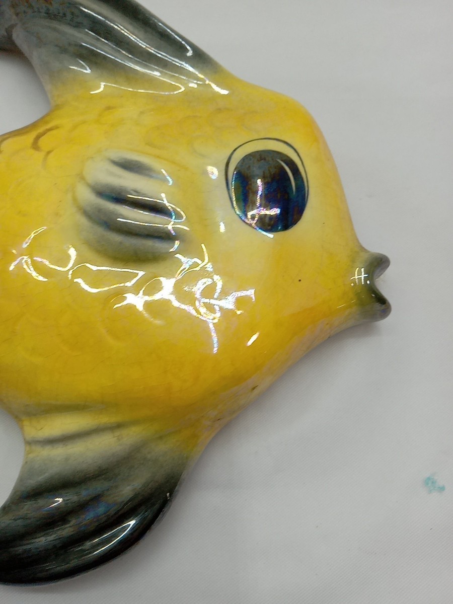 Tropic Treasures Yellow Fish Wall Pocket Ceramicraft California | eBay