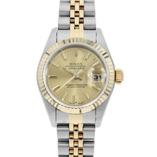 ROLEX Datejust 69173 Champagne bar U Number second hand Women