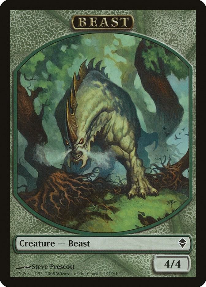 Beast Token 9 Token Zendikar Magic: The Gathering NM/M
